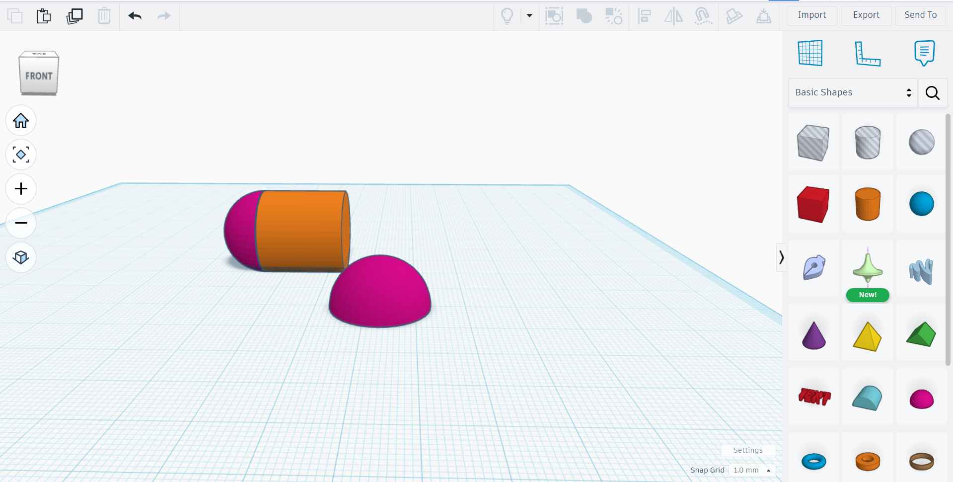 Pill shaped main body